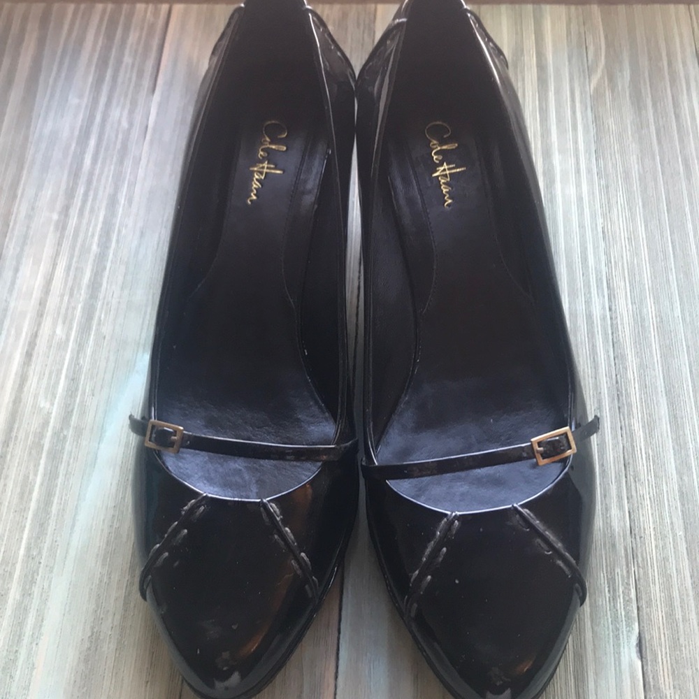 Cole haan patent leather wedges
